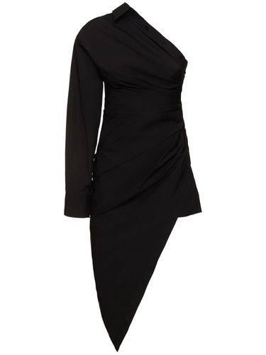 Asymmetrical Ruched Poplin Dress - ALEXANDER WANG - Modalova