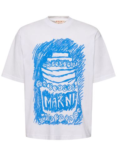 Blue Cake Jersey T-shirt - MARNI - Modalova