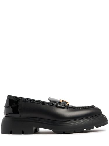 Mm Brooke Brushed Leather Loafers - FERRAGAMO - Modalova