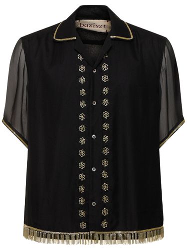 Fringe Embellished S/s Shirt - BAZISZT - Modalova