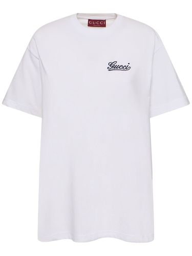 Ancora G Loved Cotton Jersey T-shirt - GUCCI - Modalova