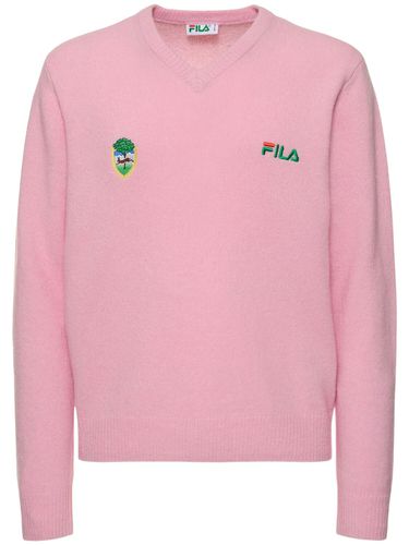 F+ Linear Crest V Neck Sweater - FILA + - Modalova