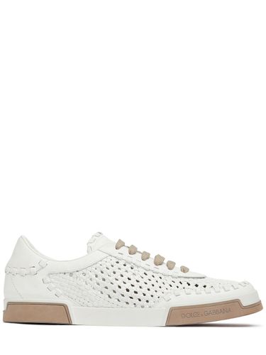 Portofino Woven Leather Sneakers - DOLCE & GABBANA - Modalova