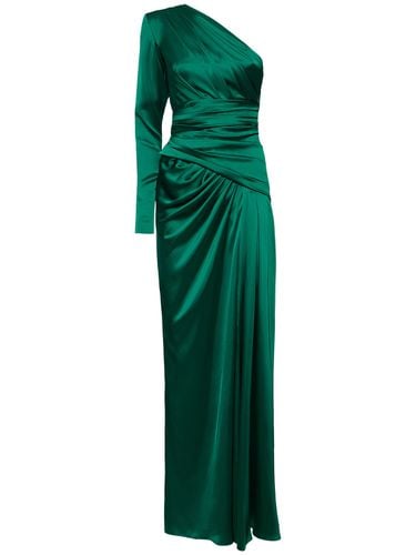 One-shoulder Draped Satin Dress - ZUHAIR MURAD - Modalova