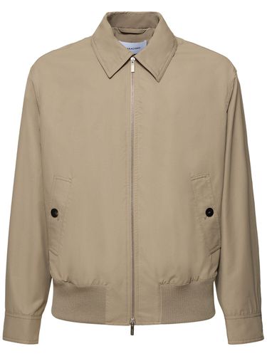 Brushed Cotton & Nylon Jacket - FERRAGAMO - Modalova