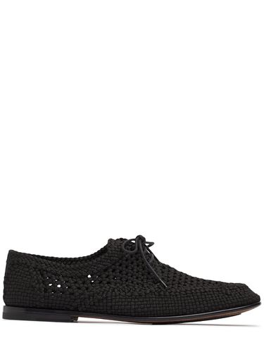 Woven Viscose Derby Shoes - DOLCE & GABBANA - Modalova