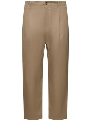 Pleated Cotton Gabardine Pants - VALENTINO - Modalova