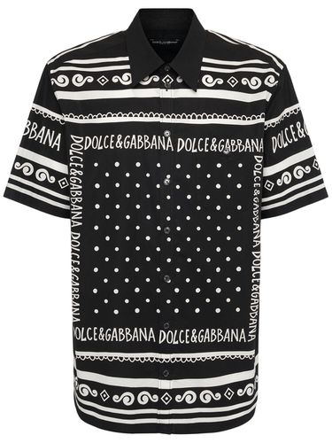 Bandana Printed Silk Twill Shirt - DOLCE & GABBANA - Modalova