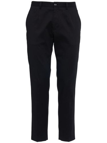 Stretch Wool Gabardine Pants - DOLCE & GABBANA - Modalova