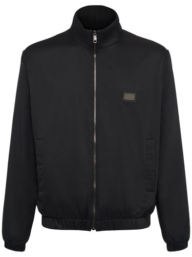 Logo Plaque Lightweight Nylon Zip Jacket - DOLCE & GABBANA - Modalova