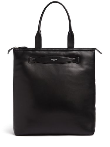 Logo Plongé Leather Tote Bag - DOLCE & GABBANA - Modalova