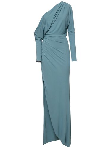 Draped Jersey Long Dress - ELIE SAAB - Modalova