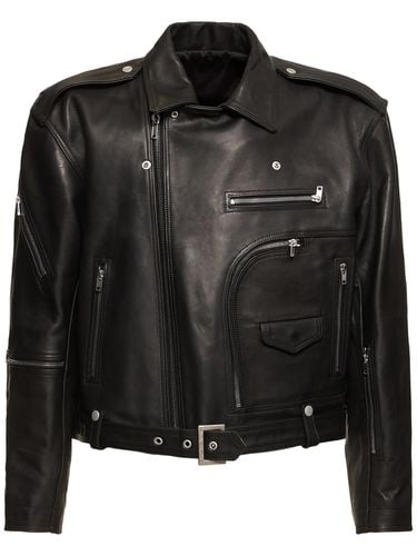 Jumbo Bauhaus Leather Jacket - RICK OWENS - Modalova