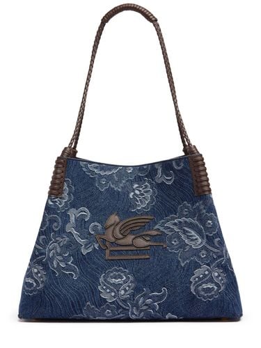 Medium Libra Denim Jacquard Bag - ETRO - Modalova