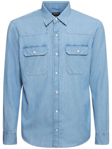 Cashco Regular Fit Denim Shirt - ZEGNA - Modalova