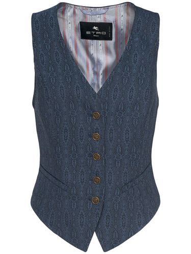 Buttoned Wool Vest - ETRO - Modalova