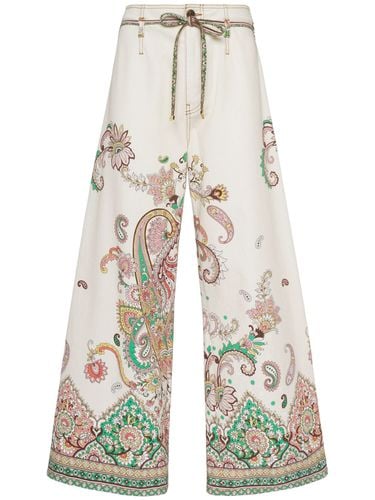 Printed Denim Flared Jeans - ETRO - Modalova