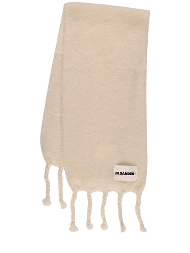 Logo Label Mohair Scarf - JIL SANDER - Modalova