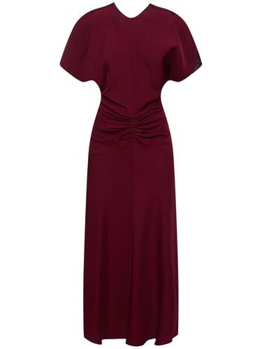 Gathered-waist Viscose Midi Dress - VICTORIA BECKHAM - Modalova