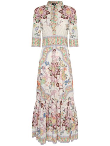 Printed Cotton Blend Midi Dress - ETRO - Modalova