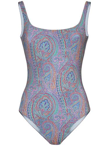 Printed Jersey One-piece Swimsuit - ETRO - Modalova