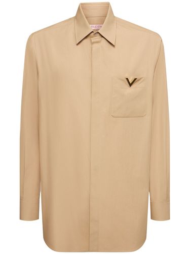 Cotton Poplin Shirt - VALENTINO - Modalova