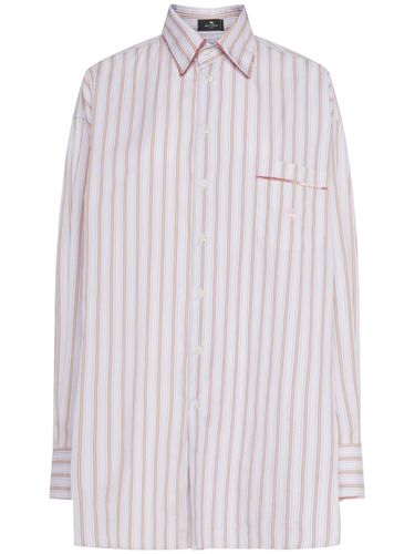 Striped Poplin Shirt - ETRO - Modalova