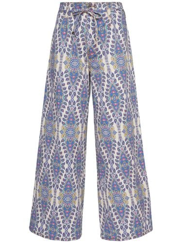 Printed Denim Wide Jeans - ETRO - Modalova