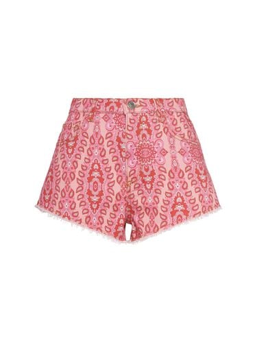 Printed Denim Shorts - ETRO - Modalova