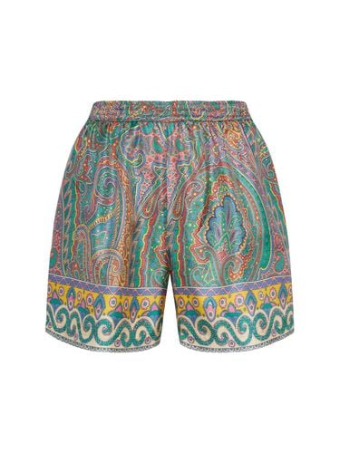 Printed Cotton & Silk Shorts - ETRO - Modalova