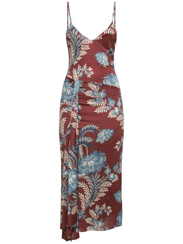 Draped Printed Viscose Long Dress - ETRO - Modalova