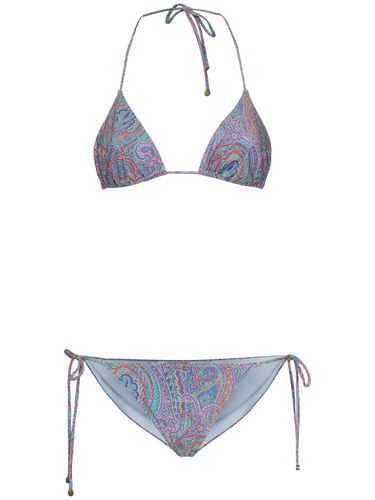 Printed Jersey Triangle Bikini - ETRO - Modalova