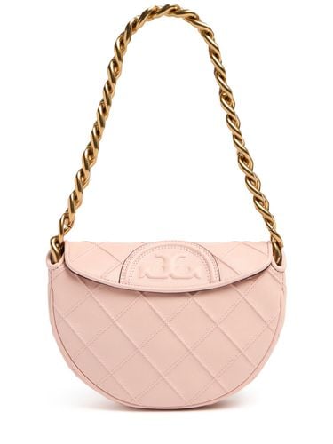 Mini Fleming Crescent Leather Bag - TORY BURCH - Modalova