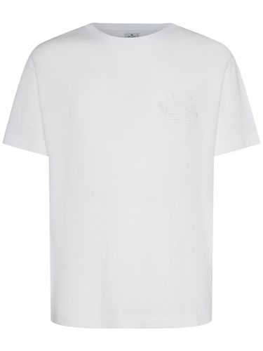 Camiseta De Algodón Con Logo - ETRO - Modalova