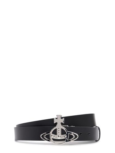 Line Orb Logo Leather Belt - VIVIENNE WESTWOOD - Modalova