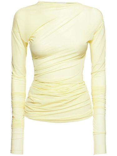 Hoan Ruched Mesh Top - DRIES VAN NOTEN - Modalova