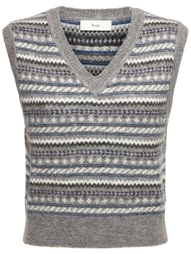 Unisex Patterned Knit Vest - DUNST - Modalova