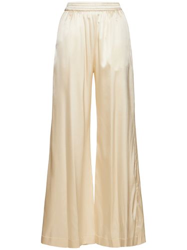 Silk Blend Elastic Waist Wide Pants - ERMANNO SCERVINO - Modalova