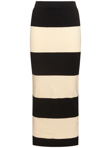 Theo Striped Knit Long Skirt - POSSE - Modalova