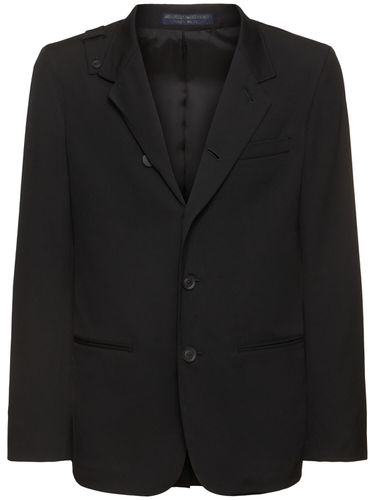 Wool Gabardine Single Breasted Blazer - YOHJI YAMAMOTO - Modalova