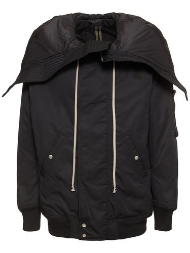 Hooded Nylon Bomber Jacket - RICK OWENS DRKSHDW - Modalova