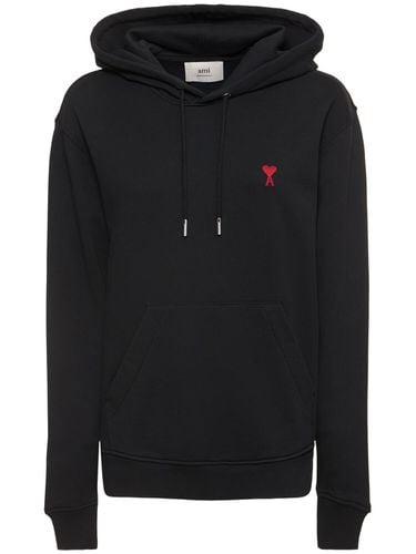 Ami De Coeur Cotton Logo Hoodie - AMI PARIS - Modalova