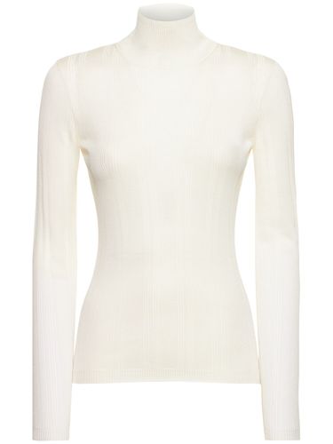 Silk Ribbed Knit Top - CARVEN - Modalova