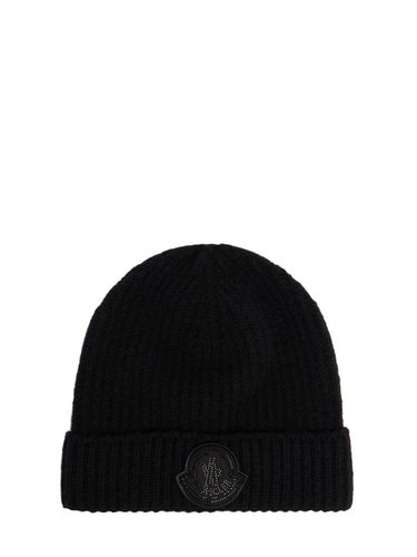 Tricot Virgin Wool Blend Beanie - MONCLER - Modalova