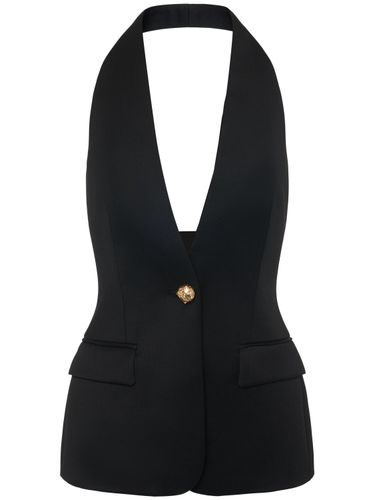 Halter Neck Tailored Wool Long Vest - GIUSEPPE DI MORABITO - Modalova