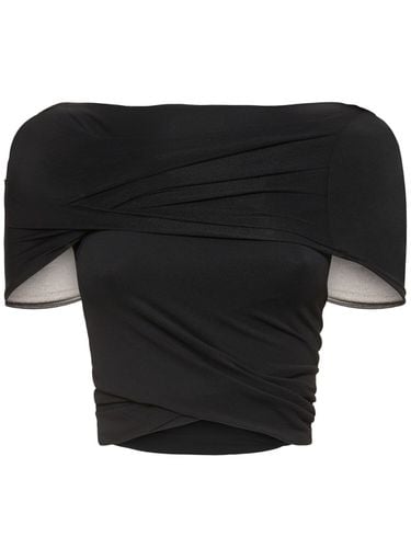 Lola Short Sleeve Wrap Crop Top - RICK OWENS - Modalova