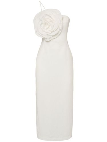 Washed Gabardine Dress W/ Rose - BLUMARINE - Modalova