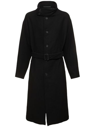 J-stand Collar Wool Blend Coat - YOHJI YAMAMOTO - Modalova