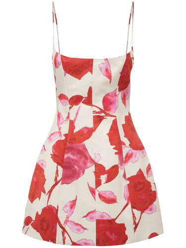 Printed Satin Mini Dress - BLUMARINE - Modalova