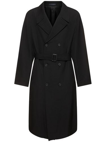 J-8b Wool Gabardine Long Coat - YOHJI YAMAMOTO - Modalova